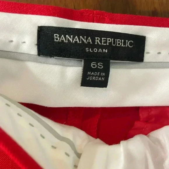 Banana Republic Sloan red pants/capris size 6S - Picture 4 of 5